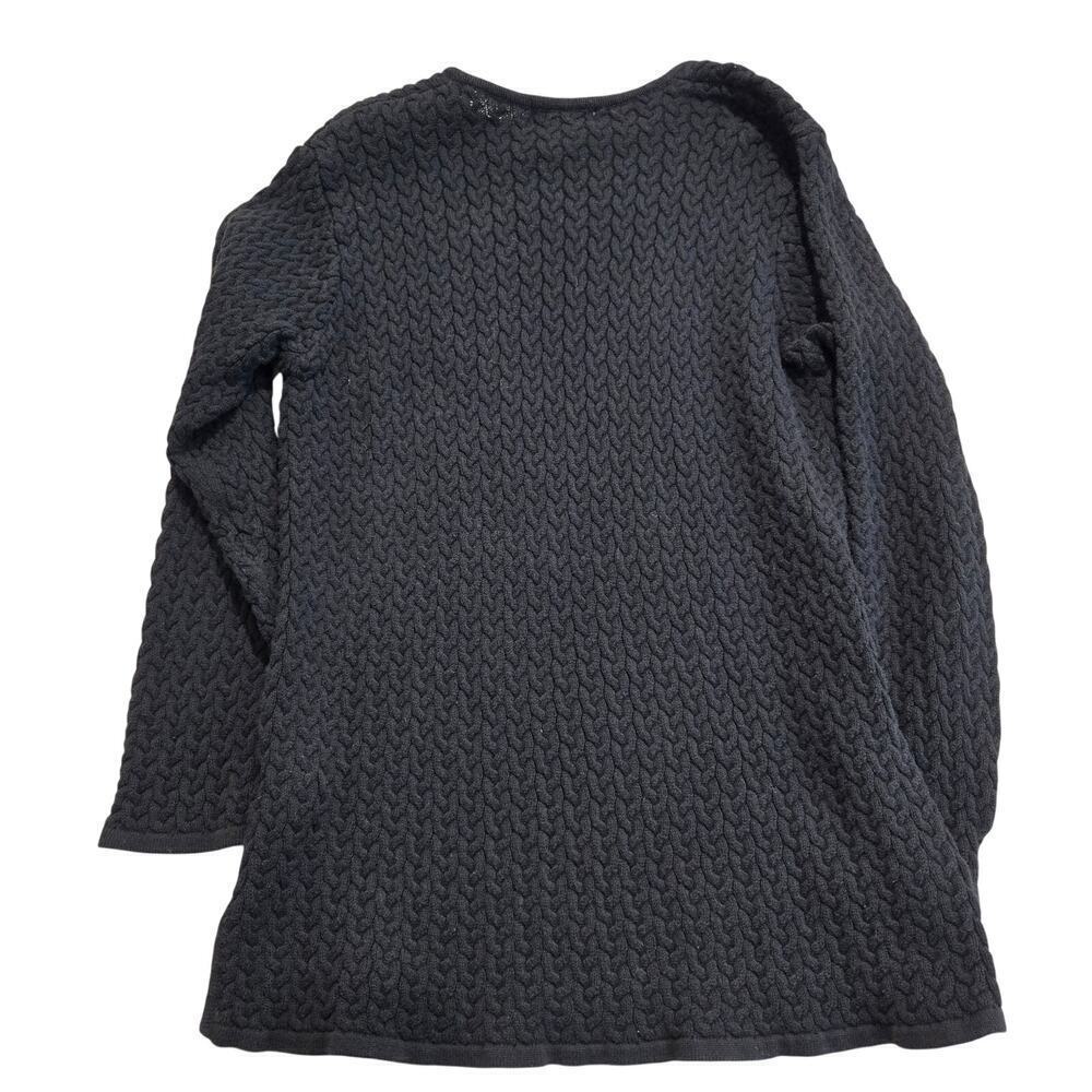 Vtg Worthington Black Long Sleeve Cable Knit Pullover Sweater Sz XL Minimalist - Picture 6 of 8